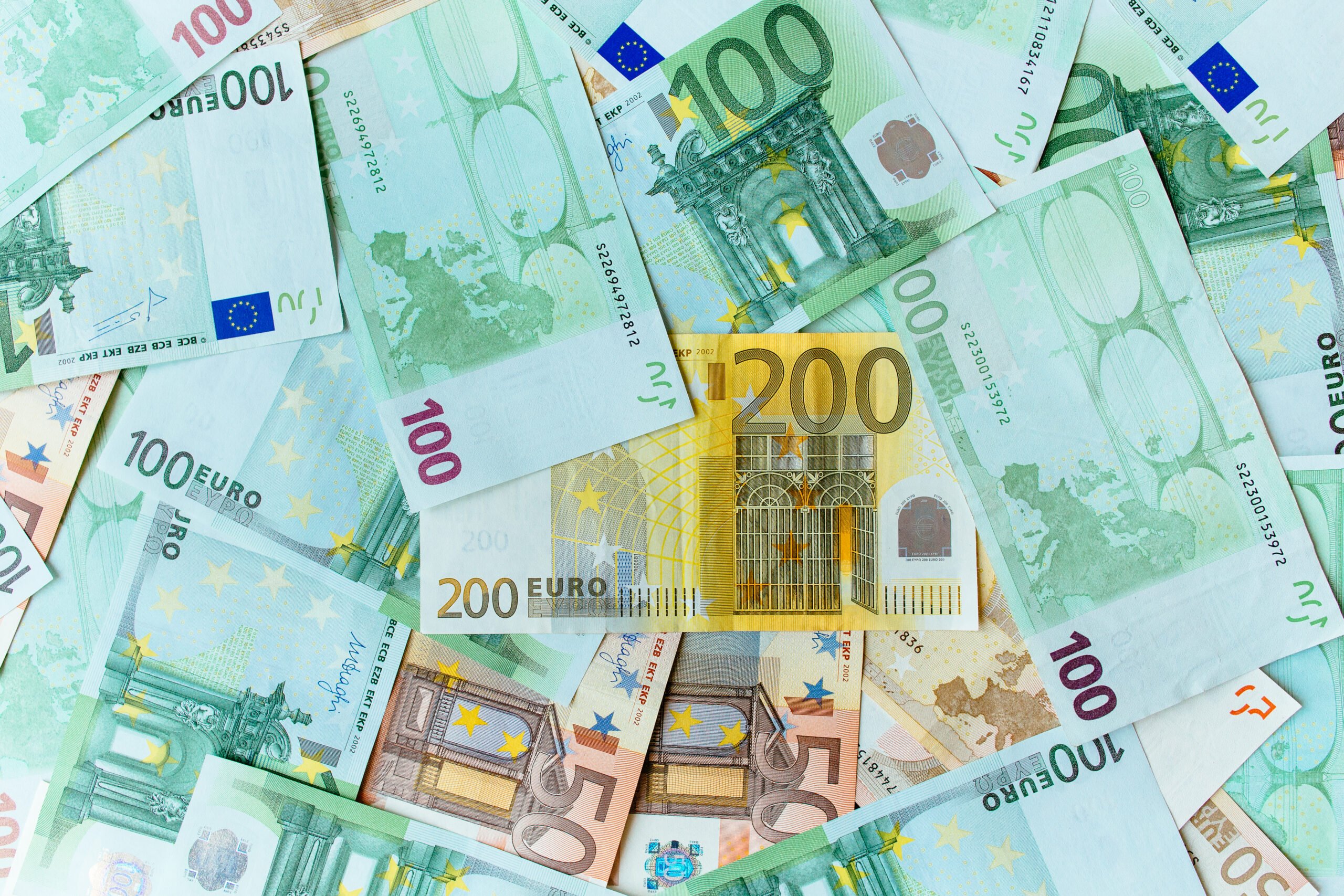 euro cash background many banknotes euro currency scaled 1