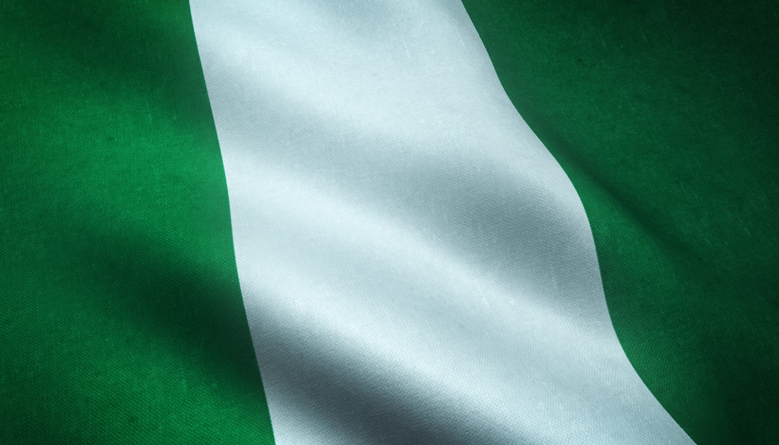 closeup shot waving flag nigeria with interesting textures scaled 1